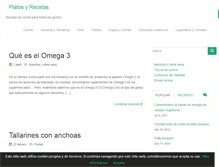 Tablet Screenshot of platosyrecetas.com